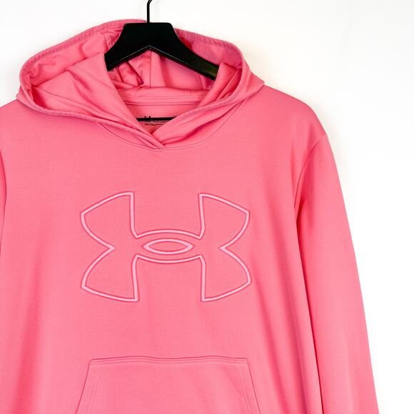 Under Armour Brushed Pink Hoodie Womens Loose Fit - L - Picture 2 of 9
